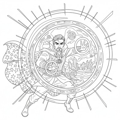 Doctor Strange som öppnar portalen till en annan dimension