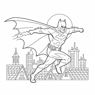 Batman som kastar batarang