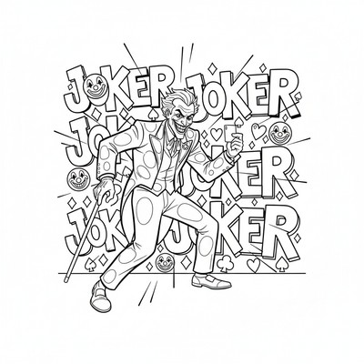 Joker framför graffiti med sitt namn