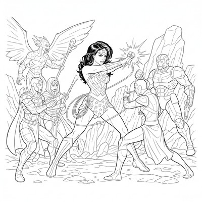 Wonder Woman i kamp mot flera fiender