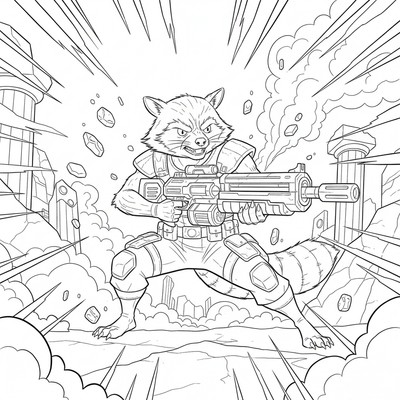 Rocket i stridsställning på marken