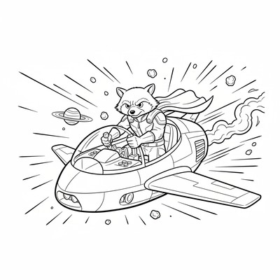 Rocket i ett rymdskepp