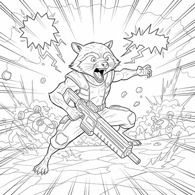 Rocket som skriker i kamp