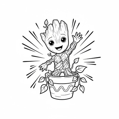 Groot i liten blomkruka