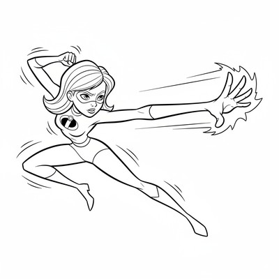 Elastigirl som sträcker ut armen