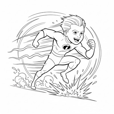 Dash som springer i supersnabb fart