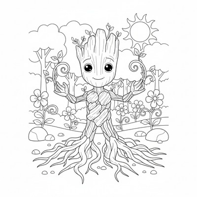 Groot som växer rötter ur marken