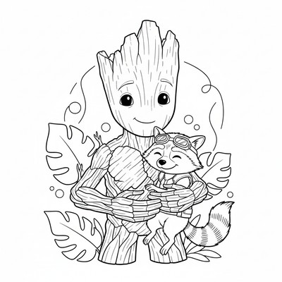 Groot som kramar Rocket