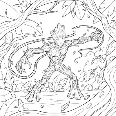 Groot i strid med armarna som förlängs