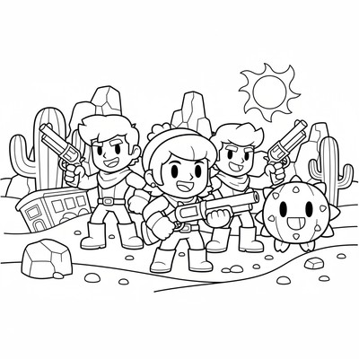 Brawl Stars i ökenmiljö