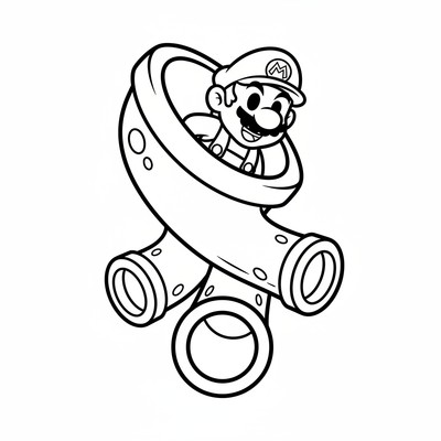 Mario i rör som leder neråt