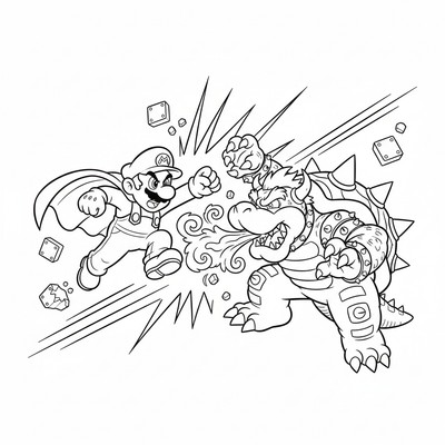 Mario i strid mot Bowser