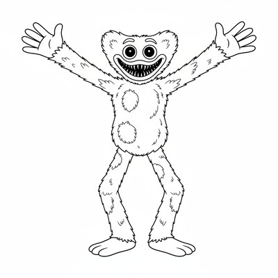 Huggy Wuggy med utsträckta armar