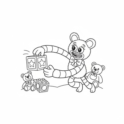 Kissy Missy som sträcker sig efter en leksak