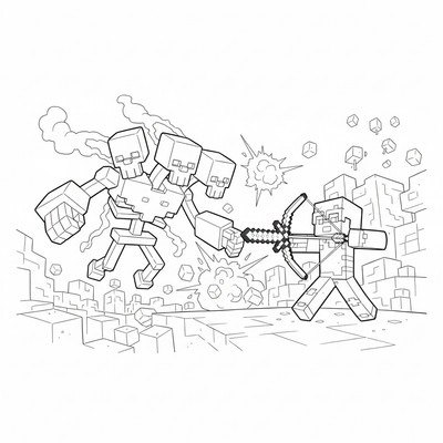 Minecraft Wither-bossen i strid mot spelare