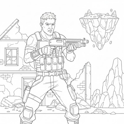 Fortnite Jonesy i stridsställning med hagelgevär