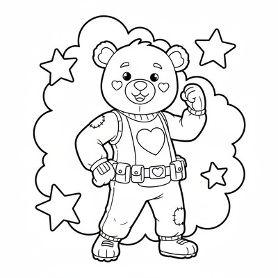 Fortnite Cuddle Team Leader i rosa björndräkt