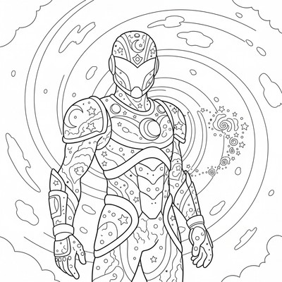 Fortnite Galaxy-skin som lyser av stjärnor