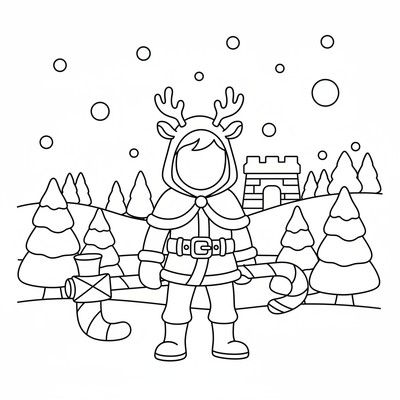 Fortnite julskin i snömiljö