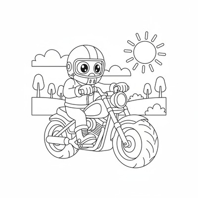 Fortnite karaktär på motorcykel