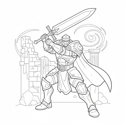 League of Legends Garen med svärdet höjt