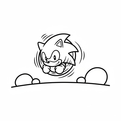 Sonic som gör spinnattack