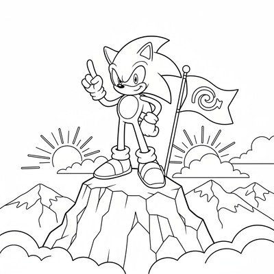 Sonic på bergstopp