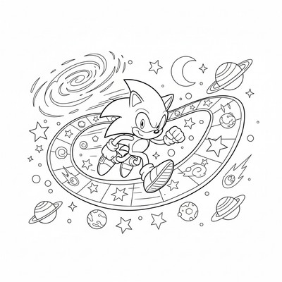 Sonic i rymdlik bana