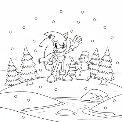 Sonic i snömiljö