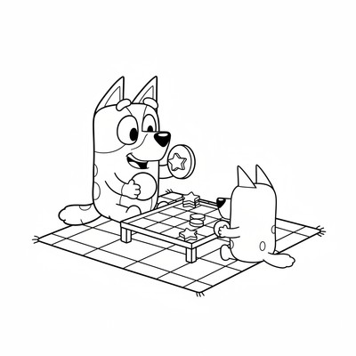 Bluey som spelar spel