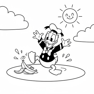 Kalle Anka som halkar