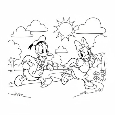 Kalle Anka som jagar Kajsa