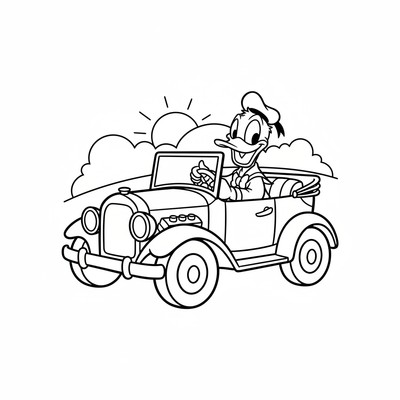 Kalle Anka i bil