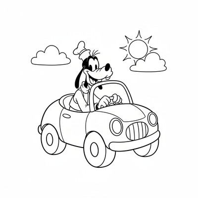 Långben i bil med keps