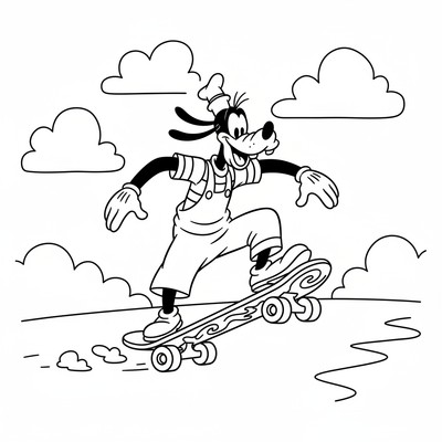 Långben på skateboard