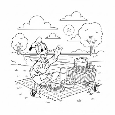 Kalle Anka på picknick