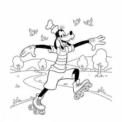 Långben på rullskridskor