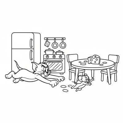 Tom & jerry målarbilder