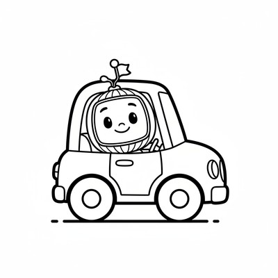 Cocomelon med leksaksbil