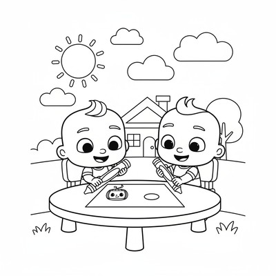 Cocomelon som målar