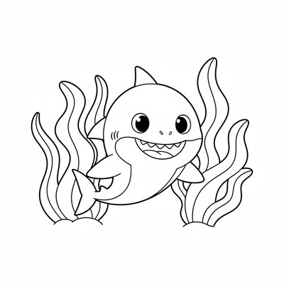 Baby Shark i sjögräs