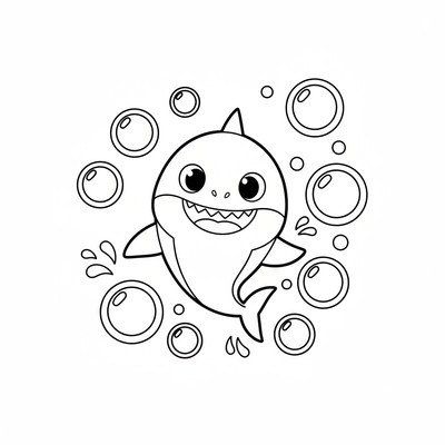 Baby Shark i bubblig lek