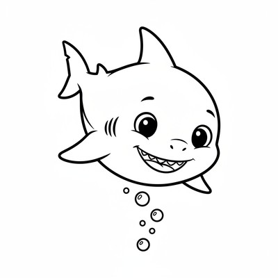 Baby Shark som dyker neråt