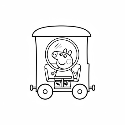 Peppa Pig i tågvagn
