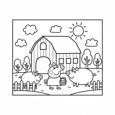 Peppa Pig vid bondgård