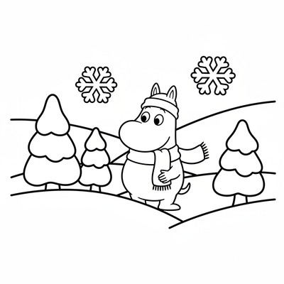 Mumin i vinterlandskap