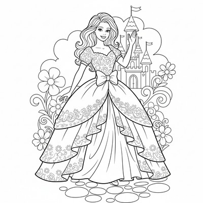 Barbie i rosa klänning