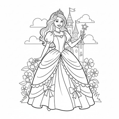 Barbie i prinsessklänning