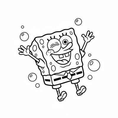 Svampbob som skrattar stort