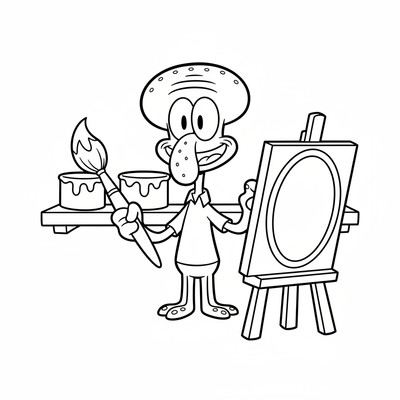 Squidward i konststudio